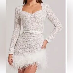 COPY - NADINE MERABI NWT White Carly Mini Dress S/M